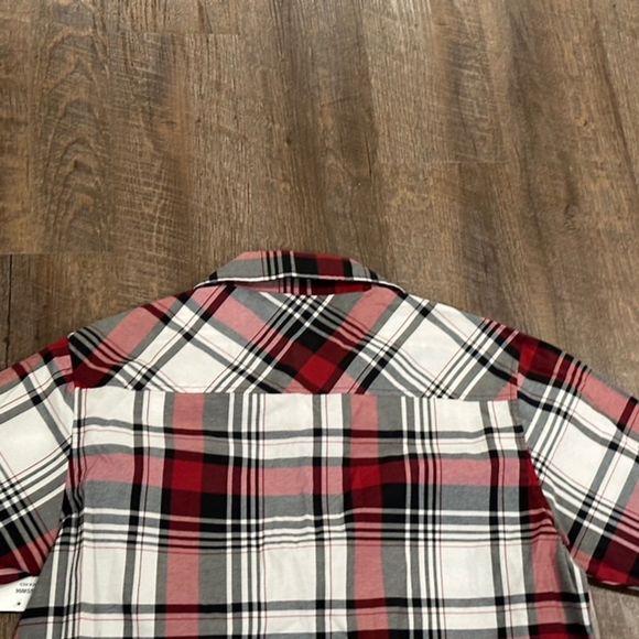 NWT AKADEMIKS Black/Red/Multi PLAID Twill 2-POCKET Men's BUTTON-UP Shirt Sz XL - Picture 9 of 9